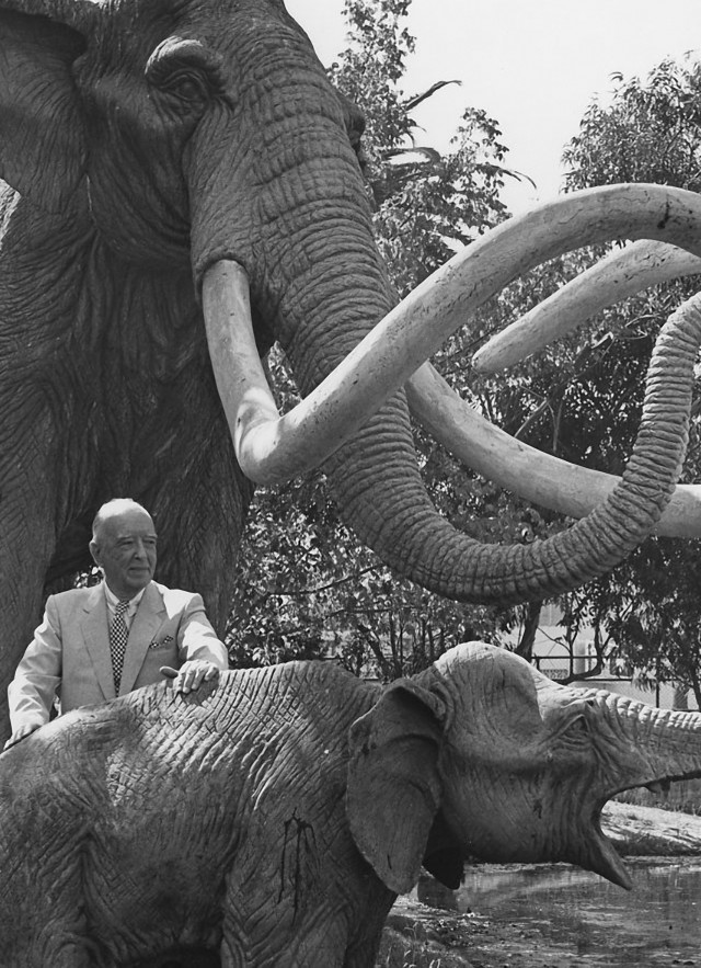 George Page with mammoths tar pits 1985